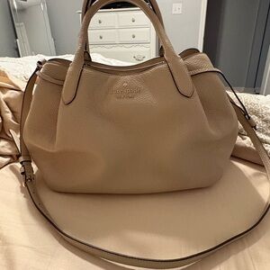 Kate Spade Beige Leather Shoulder Bag